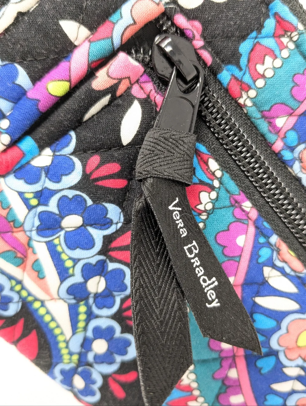Vera Bradley Black Multicolor Paisley Multi Turn-Lock Wallet - Picture 4 of 12